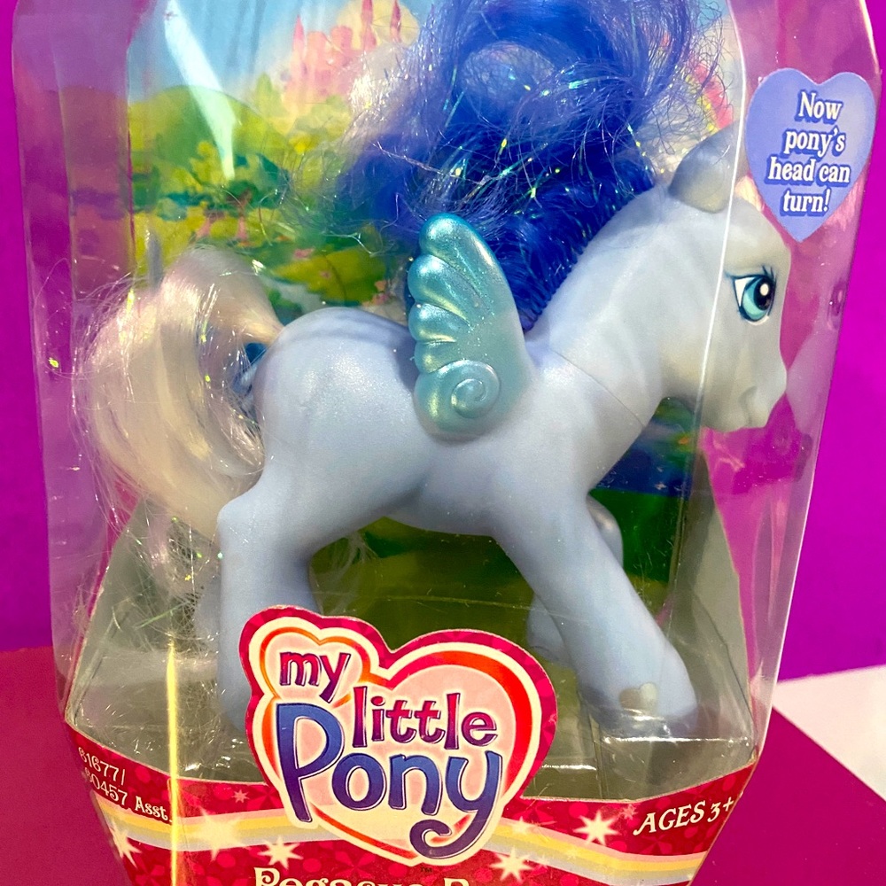 MY LITTLE PONY G3 NWT VTG 2005 CRYSTAL PRINCESS PEGASUS WINGED PONY SILVER GLOW - Picture 2 of 16